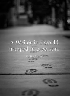 ChuckSambuchino's tweet photo. "A writer is a world trapped in a person." – Victor Hugo http://t.co/5MGnl6I5rz