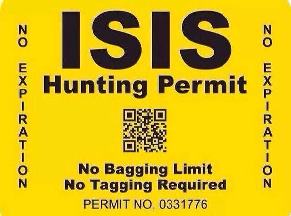 Holyfield67's tweet image. #ISIS #HuntingPermit
