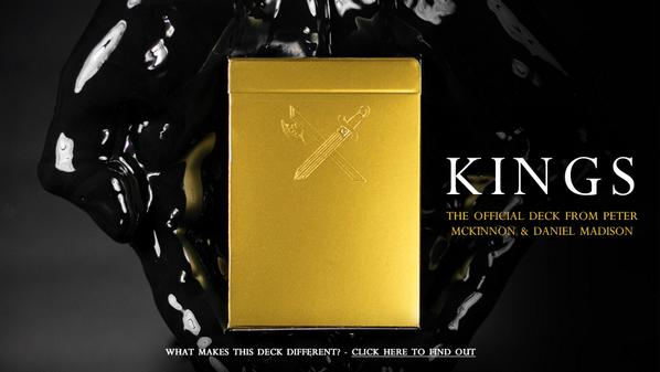 Ellusionist's tweet photo. The worldwide launch of the #Kings deck by @petermckinnon &amp; @DANIELmadison is here! http://t.co/c0Vm1ZCzJv http://t.co/0ufrQoPaOL