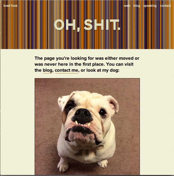 Working on a new 404 page.