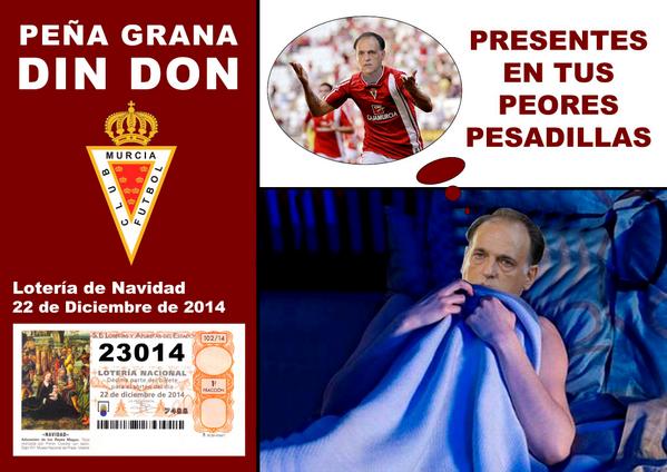 No te olvides que tenemos la LOTERIA DE NAVIDAD que va a tocar. 23014.
En DIN DON de las tascas.