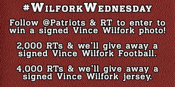 Patriots's tweet photo. #WilforkWednesday! Follow us &amp; RT to enter to win a signed Wilfork photo: http://t.co/1JSZGoB7ad
More RTs=More prizes http://t.co/naPvDpD8VO