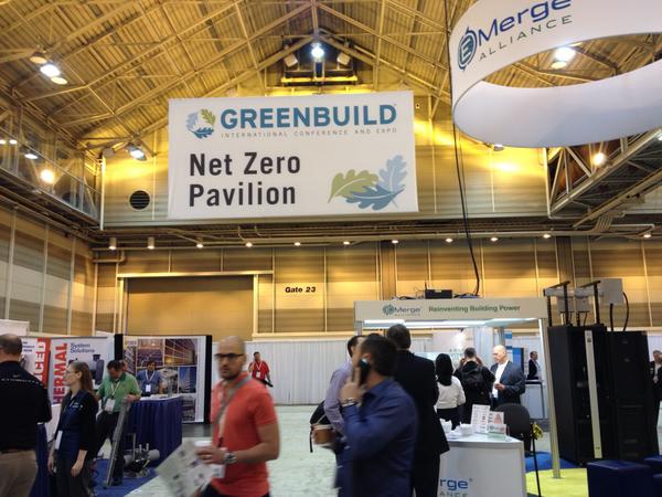 TheMODsolar's tweet photo. #ModSolar is exhibiting in the #NetZeroZone at @Greenbuild 2014.. First expo space powered completely by renewables! http://t.co/vHNqdP8hnm