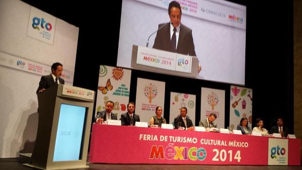 AlejandraRVidal's tweet image. &quot;Necesario dar a conocer joyas culturales al mundo entero, como #Gto&quot; @CarlosJoaquin en #FTCMex2014 #SMA @SECTURGTO