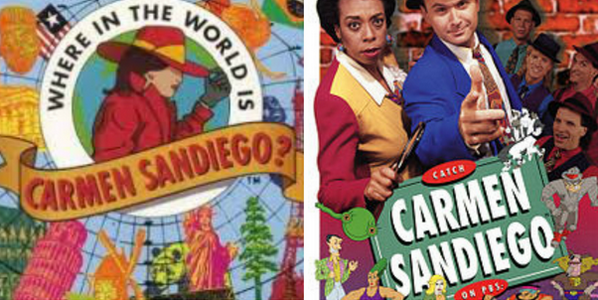 PBSKIDS's tweet photo. #tbt "Well she sneaks around the world, from Kiev to Carolina..." Remember 'Where in the World Is Carmen Sandiego?' http://t.co/VgSMEH5j9r