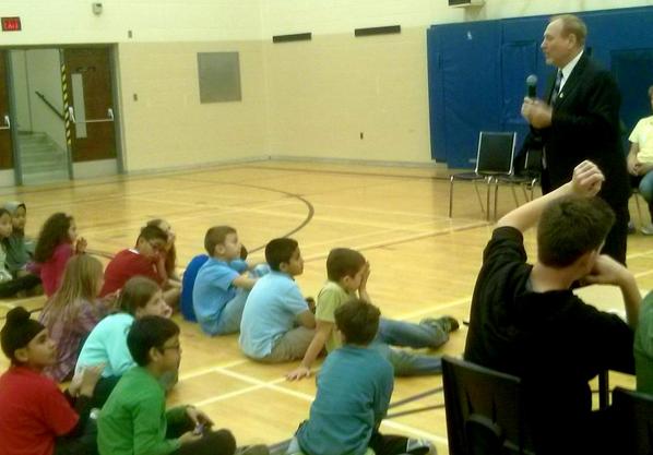 LikeLarry2014's tweet photo. It's great to see our youngest #windsorites asking the tough questions in this election @GilesCondors #likelarry2014 http://t.co/0HEcCDbELY