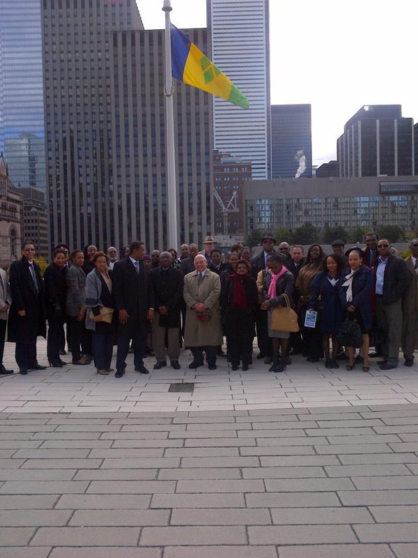 Thanks to everyone who "weathered the weather" this a.m. and raised the flag for St Vincent and the Grenadines.