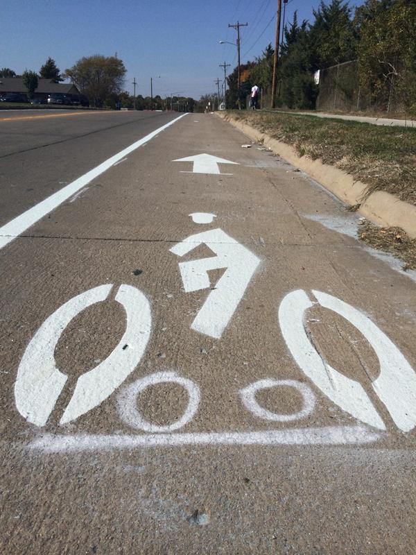 New bike lanes striped on 25th at California!