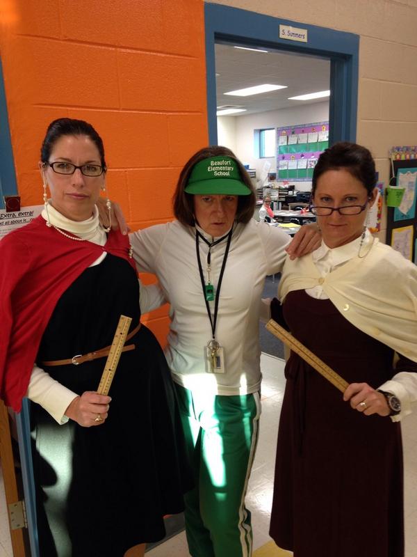 Teachers dress like teachers at Cary Elementary! <a href="/WCPSS/">Wake County Public School System</a> #CES <a href="/MrsLoriShaw/">Mrs. Shaw</a>