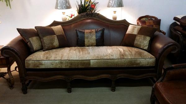GFToday's tweet image. This beautifully handcrafted #MadeInAmerica sofa will be on our showroom floor very soon! #HPMKT #HPMKT2014