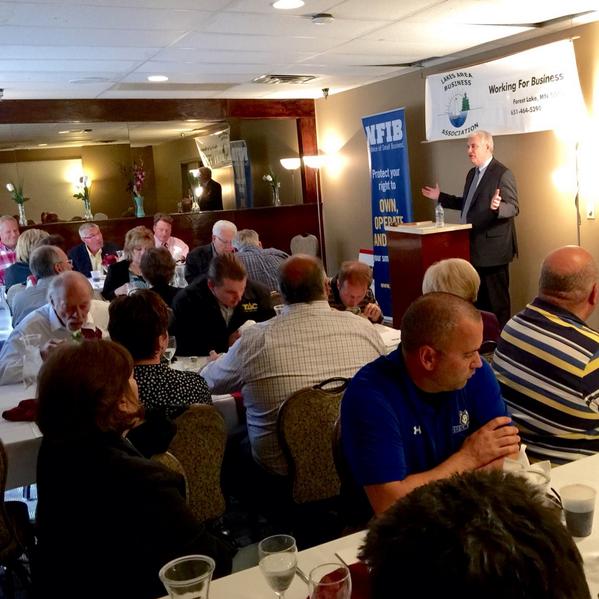 tomemmer's tweet photo. Proud to have the support of @NFIBAction as a #SAFETrust candidate in #mn06. Great lunch with them in Forest Lake! http://t.co/qMTQC90XXL