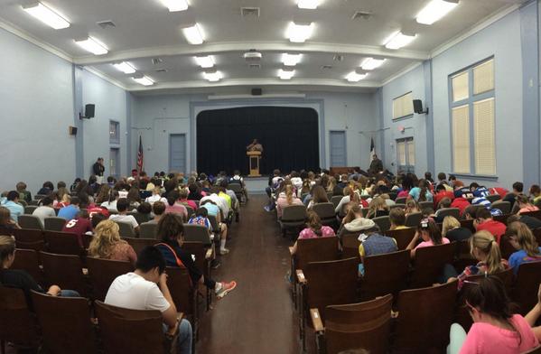 Had a great time speaking at Aucillas chapel service today! Love these kids! #GoWarriors