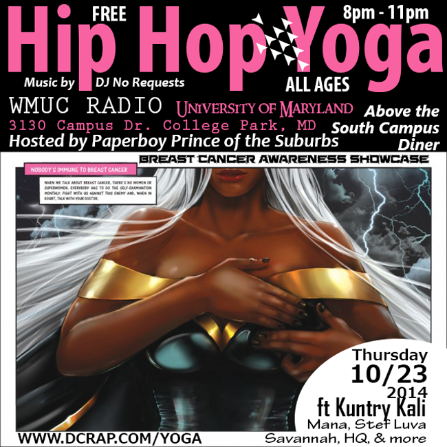Breast Cancer Awareness SHow! HIPHOP YOGA LIVE! THURSDAY 8-11PM