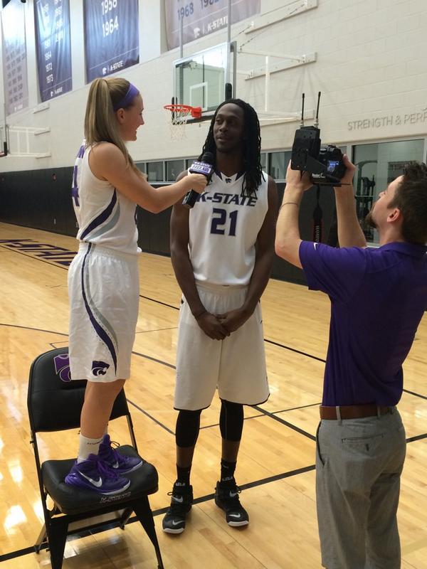K-State Athletics on X: Little bit of a height difference for Wesemann's  interview with Bolden. #KStateMBB #KStateWBB  / X