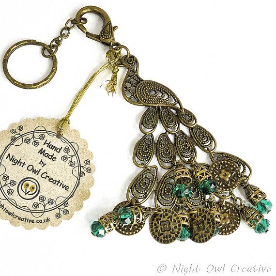 JulieNightOwl's tweet photo. Bag Charm Key Ring Beaded Peacock Antique by NightOwlCreative http://t.co/tvwMMR3dJF http://t.co/64XcdQqMPi