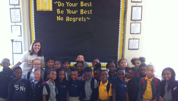 CentreC's tweet photo. Lauren Fredericksen ’09 brings #CentreC to 2nd grade, preparing the C/O 2029! http://t.co/lk6b8bISq5 @EEP2ndCentre http://t.co/z4PtnFw7jP