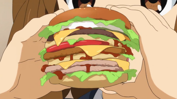 Hamburger- anime, fast-food, burger 