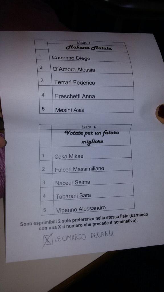 _SaraBell_'s tweet photo. @DecarliLeonardo Vogliamo te come rappresentante d'istituto! #esticazzi #icastoriconquisterannoilmondo http://t.co/vOaCGK5DsN