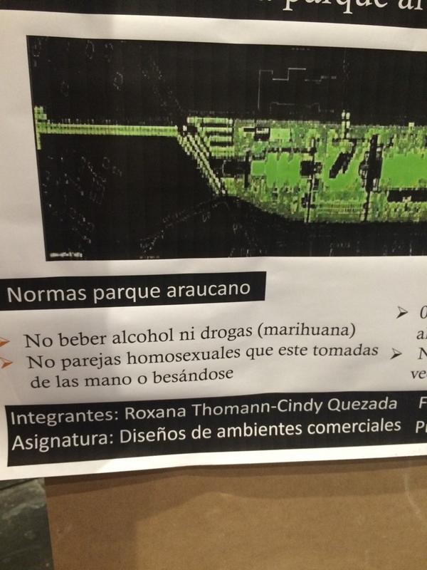 FelipeParadaM's tweet photo. Vergonzoso cartel en el parque araucano  http://t.co/S0MpNxIeYM