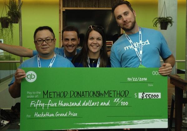 Kaydee_411's tweet photo. Grand Prize winners of #hackqb - @MethodCRM Donations! @QuickBooks Online Non Profit solution :-) #qbconnect http://t.co/expL7pf7WQ