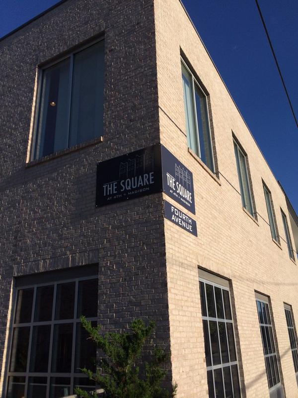 CageFreeVisual's tweet photo. Another #sign installed for client 'The Square at 4th + Madison'. #Logo and #signage #design by @CageFreeVisual http://t.co/nxD1wvw0xu