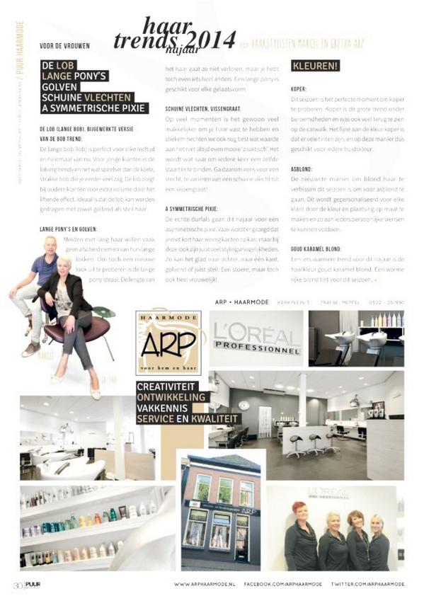 ArpHaarmode's tweet photo. Vandaag @PUURMeppel ontvangen. Een lifestyle magazine voor #Meppel. En ook wij Arp haarmode staan erin! http://t.co/S9PhFDR5br