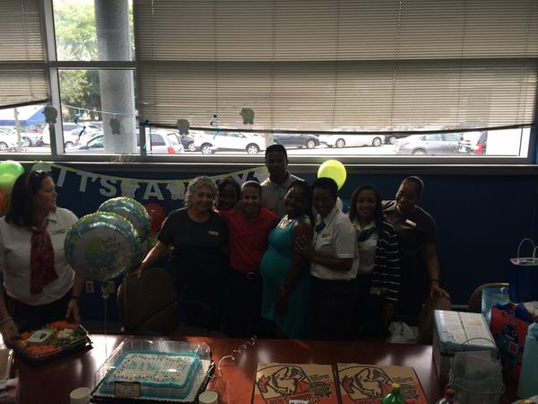 abg_marcos's tweet photo. Celebrating Edneshia Baby Shower!!@BA_ABG @MikeOLo_ABG @AvisBudgetPBI http://t.co/uOprOWM94t