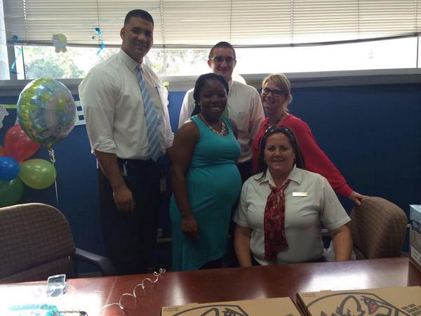 AvisBudgetPBI's tweet photo. We're having a baby! Congrats to @Budget CSR, Edneshia!! @abgFlorida @GoAvisBudget http://t.co/Dy2Nu8erao
