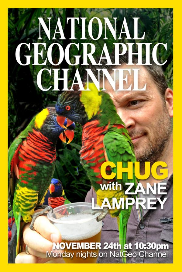 My new drinking-travel show Chug premieres on @NatGeoChannel on Monday, November 24th at 10:30pm!