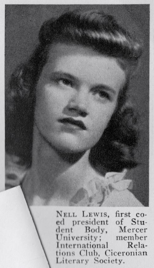 ChiOArchives's tweet image. FROM THE ARCHIVES: Nell Lewis @MercerChiOmega was the 1st female student body president @MercerSGA 1944-45 @MercerNPC
