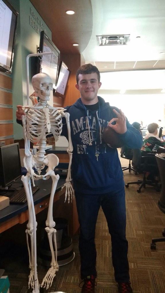 Community Council Member throwing up Chauncey at the Kimbel Library. Number 20. @KimbelLibrary #CCUTreasure