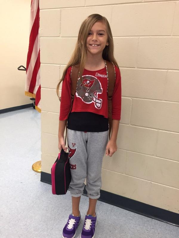 HCPSMcDonald's tweet photo. Red Ribbon Week continues!  Check out the teachers and students "Teaming Up Against Drugs!" http://t.co/td4GWqkS1H