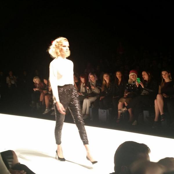 DaintyGirl_TO's tweet photo. Obsessed with the sequin pants @RachelSin #WMCFW #RSWORK http://t.co/p1rMZjETBC