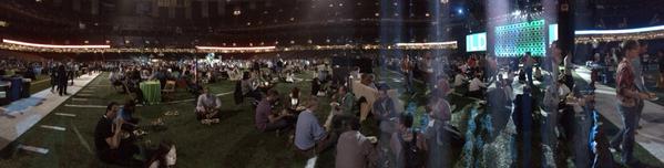 katerandolph's tweet photo. Hanging out at the 30 yard line in the #superdome #gbcelebrate #greenbuild14 http://t.co/EdKsWzYbp0