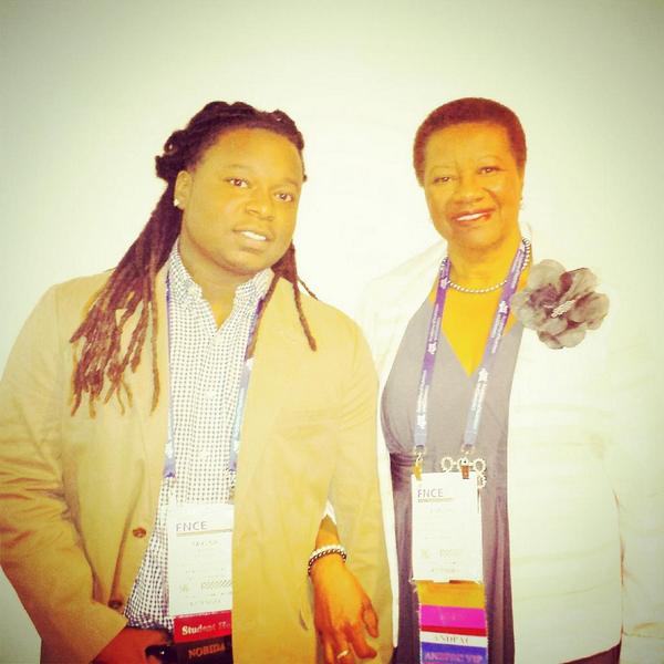 Taylorcarmon's tweet photo. President elect Dr. Evelyn Crayton & JSU DCH club president Taylor Carmon @ #FNCE2014 #NOBIDAN #Rdchat http://t.co/e8JoLybsRx