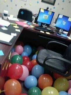 Decorated Mr.Roberts office for his birthday!