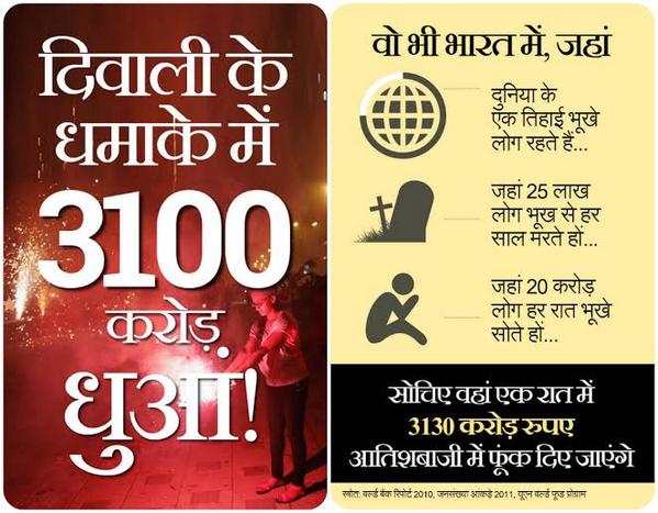 newsflickshindi's tweet image. जहां 20 करोड़ लोग रोज़ भूखे सोते हों, वहां #Diwali पर फूंक दिए जाएंगे 3130 करोड़ newsflicks.com/story.php?stor… #Diwali2014