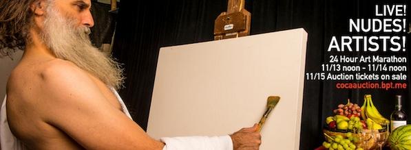 CoCASeattle's tweet photo. Please RT: This year's Marathon &amp; Auction is "Live! Nudes! Artists!" Buy tickets here: http://t.co/suLpMAbv0a @siolo http://t.co/uc3inBbrVr