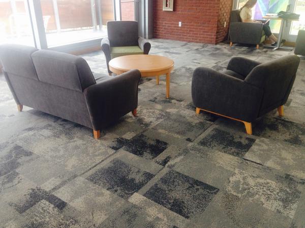 5gersons's tweet image. Great shot of Raw installed in a University common space. Gives it kind of a modern industrial concrete feel yet soft