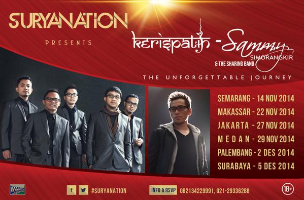 Suryanation Presents Kerispatih - Sammy Simorangkir &amp; The Sharing Band "The Unforgettable Journey" cc <a href="/bagotz/">Ingga Jaya Purda</a>