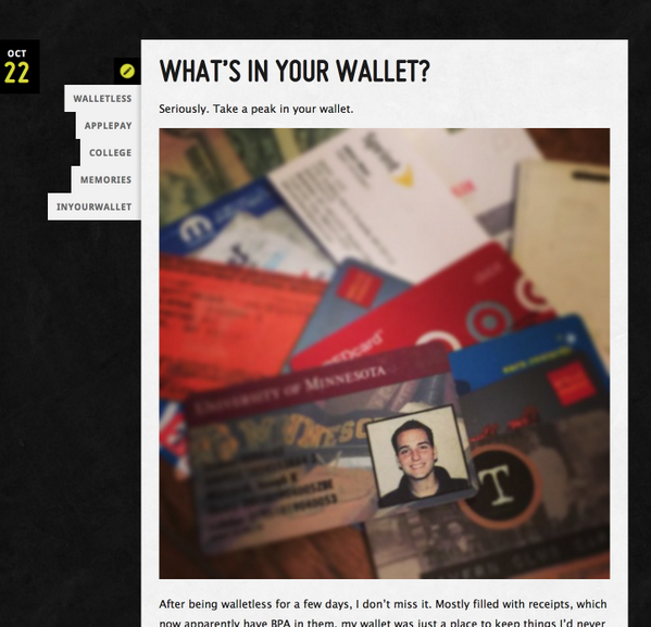 walletlessjoe's tweet image. What's in your wallet? Find out what was in mine in my latest blog post at walletlessjoe.com. #walletless