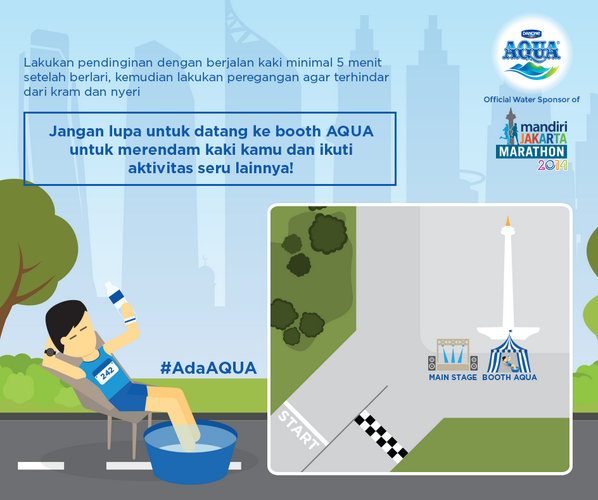 sehatAQUA's tweet photo. Habis lari jangan lupa pendinginan! Ada ipod Shuffle jika kamu follow &amp; RT tips lari #Jakmar #AdaAQUA ini http://t.co/Y7mOA6p2Ww