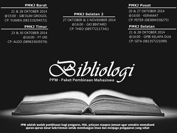 Today! PPM Bibliologi, ruang sidang FT UKI pukul 16.00 WIB!