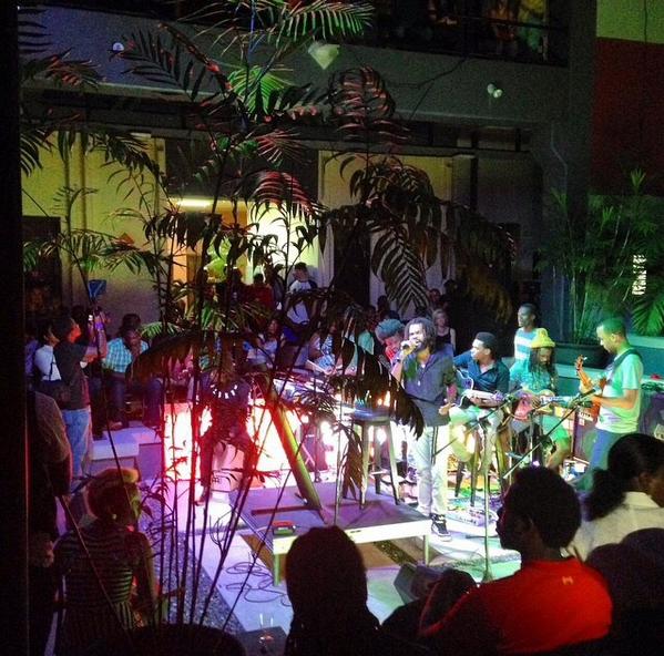 Dre Island in performance last night open - ear UWI thanks everyone for the support!!