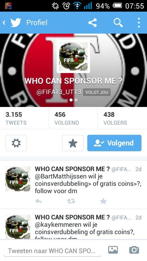 hendrikdooper1's tweet photo. Volg @FIFA13_UT13 voor je gratis coins voor fut 15 http://t.co/5kJhwY4N67