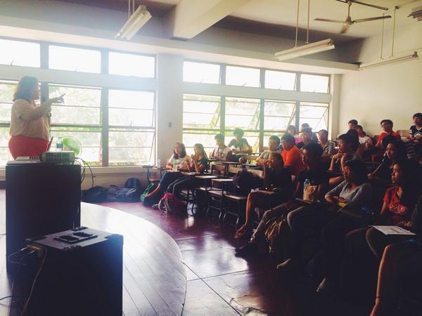 UPPsychedelics's tweet photo. Ma'am Div talking about Self-Disclosure in @UPDPsychSoc's  ACLE in PH 312 - 314 
#orgsupport
#ISKOnversations http://t.co/lXMULnRDix