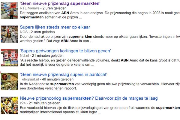 ABNAMROeconomen's tweet photo. In de Media: Geen nieuwe prijzenslag supermarkten. Lees hier onze complete analyse: https://t.co/ttN8QCSK9w http://t.co/07F0xOcoIG
