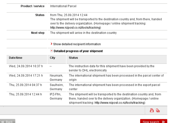 TrabantOz's tweet photo. @DHLPaket nz post lists it as "Left country of origin" and I've sent you package details to your email address. http://t.co/L7gx7m0dBI