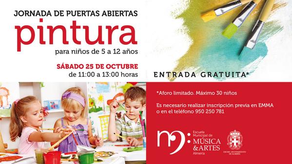 EMMA_Almeria's tweet photo. ¿Sabes que artistas como Picasso comenzaron pintar a los 8 años?. Jornada de  pintura en @EMMA_Almeria para los niños http://t.co/VPMI4kUx8R