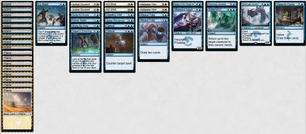 nickywoo's tweet photo. @Marshall_LR In the midst of 5c &amp; 3c decks, emerge a pure UW control draft deck. Probably a fringe case? Thoughts? http://t.co/x90WCONYCa